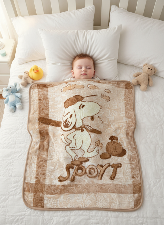 Baby Blanket Royal Embossed-Brown SPOYT
